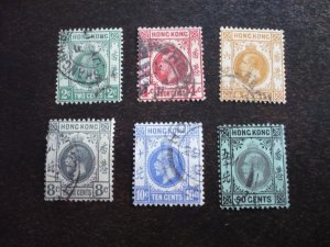 Stamps - Hong Kong - Scott# 110-114,126 - Used Part Set of 6 Stamps