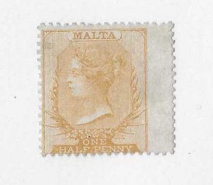 Malta Sc #3a   1 1/2p golden yellow  NG VF