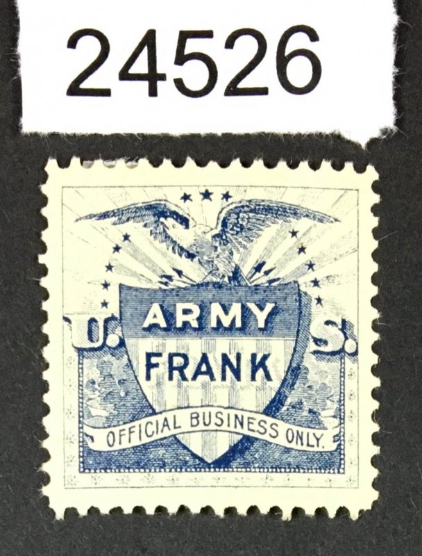 US STAMPS # 1 ARMY FRANK OFFSET MINT OG H CAT. $ LOT #24526