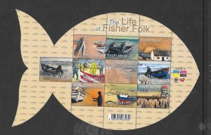 SOUTH  AFRICA #C99 THE LIFE OF FISHER FOLK S/S MNH