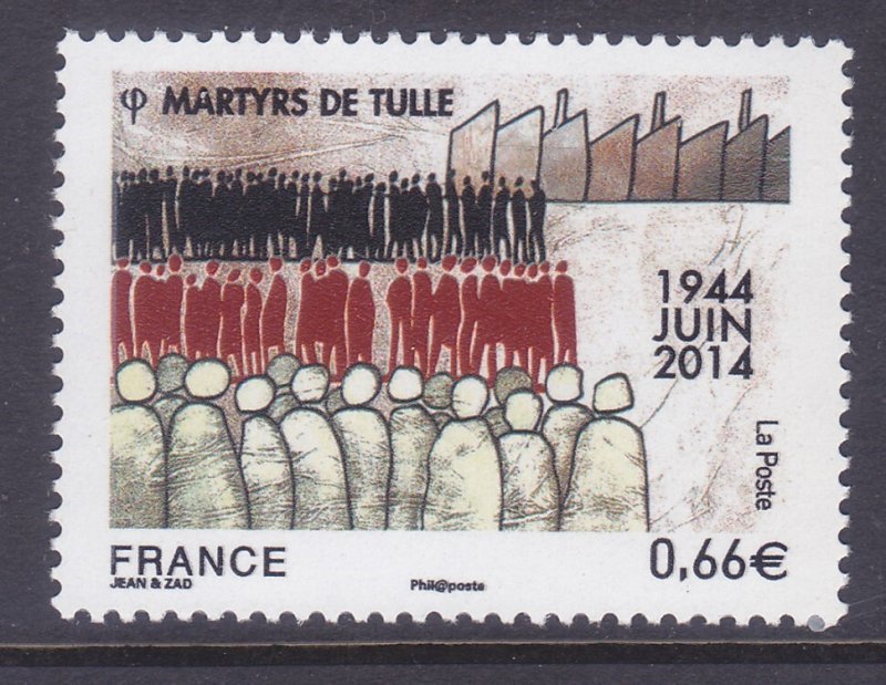 France 4625 Yt4865 MNH 2014 Massacre of Tulle - 70th Anniversary Issue
