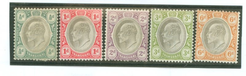 Transvaal #252-254/256/258 Unused Single