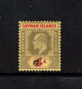 Cayman Islands #20 (SG #35) Very Fine Mint Original Gum Hinged Inverted Surcharg