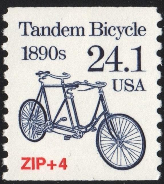 SC#2266 24.1¢ Tandem Bicycle Coil Single (1988) MNH