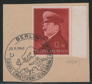 Germany Reich Scott # B190, used, variation, opp, special cancellation