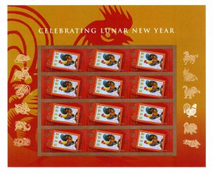 USPS 2017 Lunar New Year Rooster Forever Stamps 1 sheet of 12 MNH