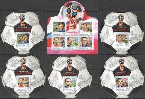 Wc05 2016 Football World Cup Russia 2018 Sport !!! 1Kb+5Bl Mnh