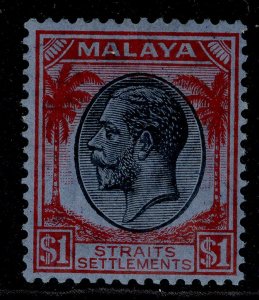 MALAYSIA - Straits GVI SG272, $1 black & red/blue, LH MINT. Cat £20.