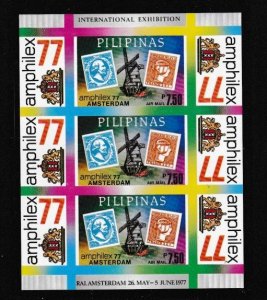 Philippines # C109. Amphilex 77 Philatelic Exhibition IMPERF Sheet, Mint NH,