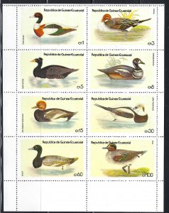 EQUATORIAL GUINEE Mi1444-51 SS   MNH BIRDS  BIN $9.00