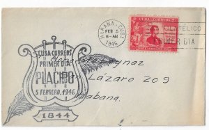 Cuba 1946 2c Valdez  FDC with cachet