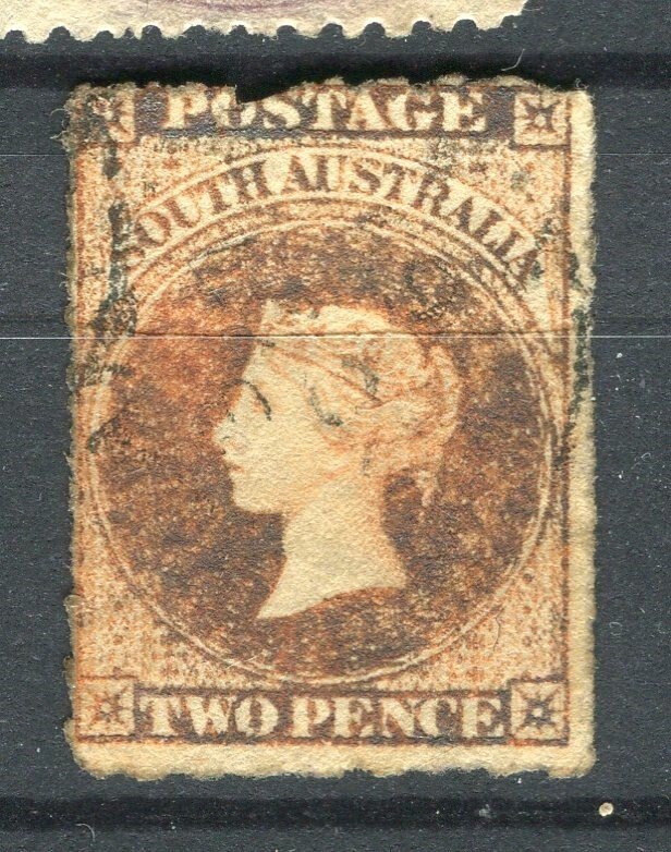 SOUTH AUSTRALIA; 1860s classic QV issue fine used Shade of 2d. value