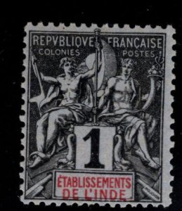 FRENCH INDIA  Scott 1 MH* nice stamp