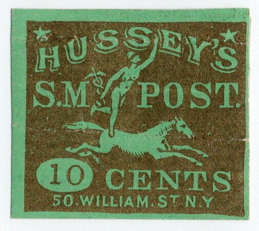 (I.B) US Local Post : Hussey's Special Message Post 10c