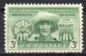 United States 983 - Mint-NH - 3c First Puerto Rico Election (1949)