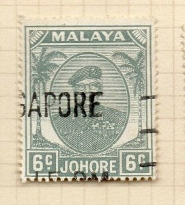 Malaya Johore 1949 Sultan Issue Fine Used 6c. NW-197023