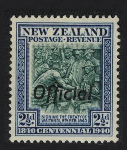 New Zealand Treaty of Waitangi 'OFFICIAL' perf 14 *13½ RAR 1940 MH SG#O124