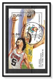 Caribbean #3538 Basketball Souvenir Sheet CTO