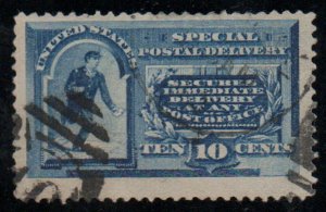 USA #E2 F-VF, town cancel, vivid color! Retails $45