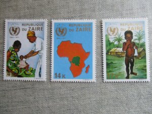 Zaire, Scott#750-752, MNH