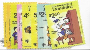 Dominica #644-652 MNH CAT VALUE $7.90