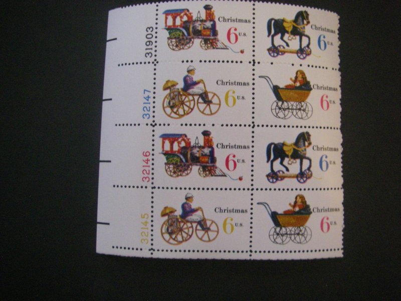 Scott 1418b, 6c Christmas Toys, PB8 #32145-7, 31903 LL, MNH Beauty