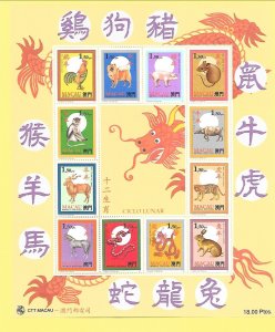 MACAO Sc 804 NH issue of 1995 - MINISHEET - LUNAR YEAR