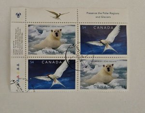 Canada 2009 Preserving The Poles #2327a Used Plate Block