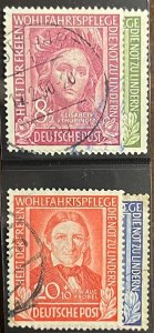 Germany, 1949, SC B310-B313, Used, VF Set