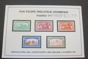 New Zealand 1977 Panpex'77 exhibition card