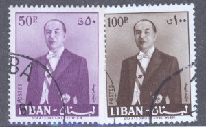 Lebanon, Scott #349-50, Used