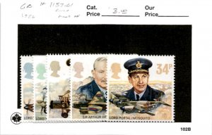 Great Britain, Postage Stamp, #1157-1161 Mint NH, 1986 Royal Air Force (AC)