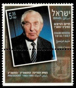 Israel 1998 - Chaim Herzog President of Israel - Single Stamp - Scott 1329 - MNH