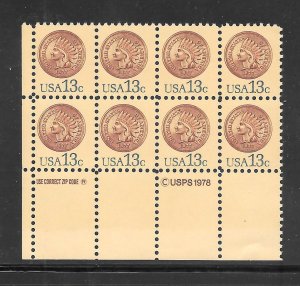 #1734 MNH Zip & Copy Block of 8