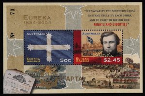 AUSTRALIA 2004 Eureka $2.95 M/Sheet overprint APTA Brisbane. MNH **. Retail $30.