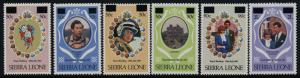 Sierra Leone 540-5 MNH Prince Charles, Princess Diana Wedding