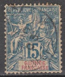 French Guinea #7 F-VF  Used  CV $8.00 (A12992)