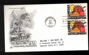 UNITED STATES FDC  Scott # 1723 - Energy Conservation - Art Craft Cachet