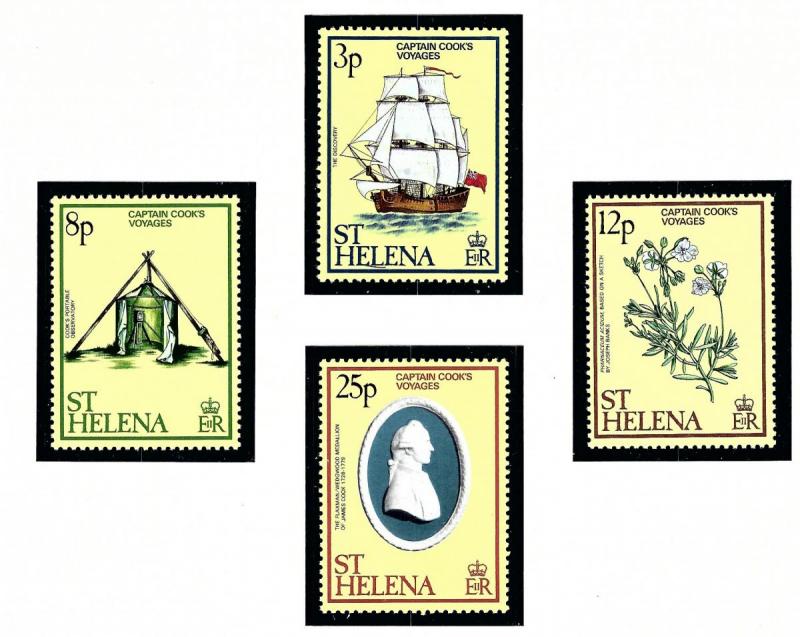 St Helena 324-27 MNH 1979 Capt Cooks Voyages