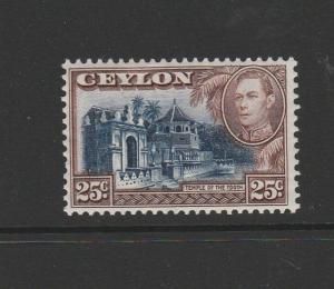 Ceylon 1938 GV1 25c Wmk sideways, MM SG 392