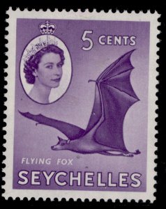 SEYCHELLES QEII SG175a, 5c violet, LH MINT.