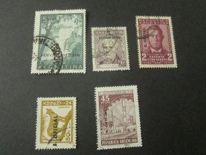 Argentina 1955 Sc O102,108-9,115,155 FU