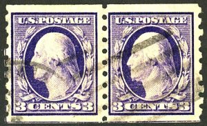 U.S. #394 USED PAIR WITH PSE CERT VF 50