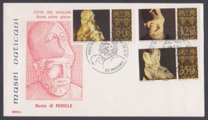 VATICAN CITY - 1977 SCULPTURES - 3V - FDC