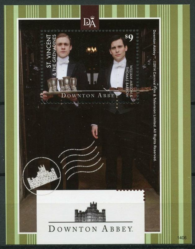 St Vincent & Grenadines 2014 MNH Downton Abbey Mason 1v S/S TV Series Stamps