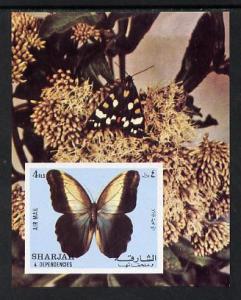 Sharjah 1972 Butterflies imperf m/sheet unmounted mint (M...