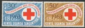 KUT Sc#142-143 1963 Red Cross Centennial Complete Set OG Mint NH