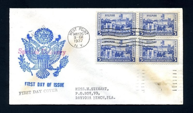 # 789 on Airmail Special Delivery First Day Cover with cachet dated 5-26-1937