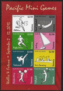 Samoa #1160 MNH Sheet - Pacific Mini Games - Sports