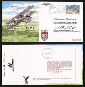 P&P24e Vickers Vimy No.216 Sqn Signed by N.E. Hoad & N.S. Howlett